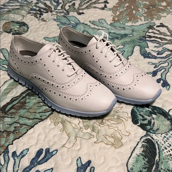 Women's White Cole Haan Brogue Shoes - Picture 5 of 9